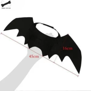 Disfraz de Murciélago para Mascotas Halloween, Disfraz Elegante de Vampiro Negro para Perros y Gatos, Alas de Murciélago con Campanas de Calabaza, Ideal para Cachorros y Gatitos en Halloween - Imagen 4