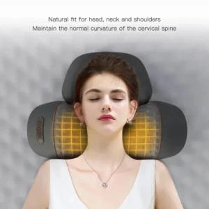 Masajeador Eléctrico Cervical Okayso: Almohada con Compresa Caliente y Masaje de Vibración para Relajación y Soporte Espinal - Imagen 7