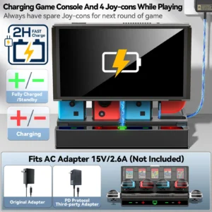 Estación de Acoplamiento 4K HDMI para Nintendo Switch - Base Portátil OLED con Cargador de Controlador - Imagen 3