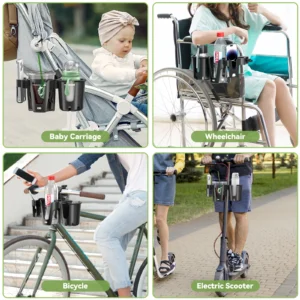 Portavasos Universal para Cochecito y Bicicleta: Soporte 3 en 1 para Teléfono y Bebidas - Imagen 6