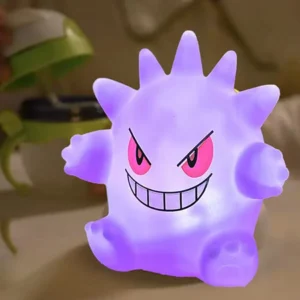 Luz Nocturna de Pokémon Pikachu, Gengar, Psyduck, Squirtle - Figura de Anime, Lámpara Kawaii para Dormitorios, Adornos y Juguetes Luminosos para Niños, 10-12cm - Imagen 2