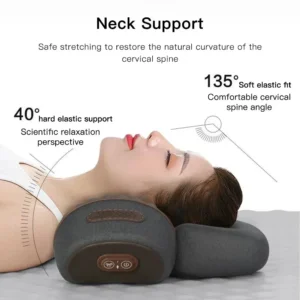 Masajeador Eléctrico Cervical Okayso: Almohada con Compresa Caliente y Masaje de Vibración para Relajación y Soporte Espinal - Imagen 8