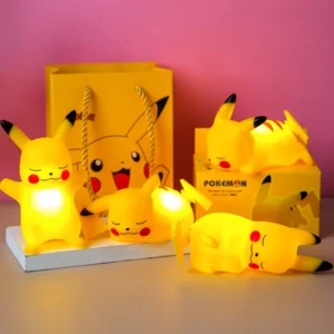 Luz Nocturna de Pokémon Pikachu, Gengar, Psyduck, Squirtle - Figura de Anime, Lámpara Kawaii para Dormitorios, Adornos y Juguetes Luminosos para Niños, 10-12cm - Imagen 1