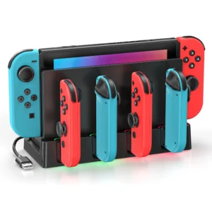 Estación de Carga para Joy-Con de Nintendo Switch: Carga Rápida para Hasta 4 Controladores, Compatible con Switch y Switch OLED - Imagen 1