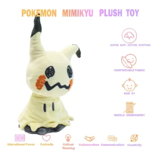 Peluche Pokémon Mimikyu Eevee, Muñeco de Peluche Anime, Regalo de Cumpleaños y Navidad para Niños - Imagen 10