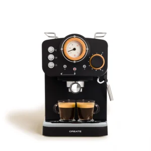 Cafetera Retro Express Semiautomática con Acabado Mate - Presión de 20 Bar y Capacidad de 1,25L - Imagen 6