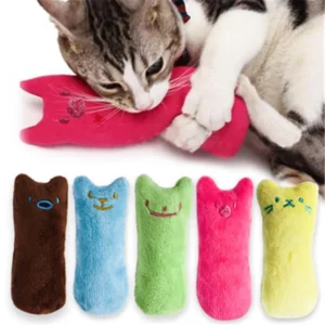 Juguete Interactivo de Hierba Gatera para Gatos: Peluche para Masticar y Moler Dientes - Juguete Vocal con Menta para Mascotas - Imagen 2