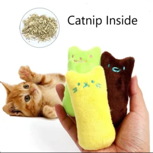 Juguete Interactivo de Hierba Gatera para Gatos: Peluche para Masticar y Moler Dientes - Juguete Vocal con Menta para Mascotas - Imagen 1