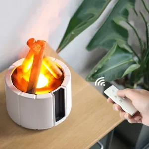 Lámpara Fogata de Aromaterapia - Humidificador de Aire Ultrasónico con Luz LED y Control Remoto - Imagen 6