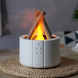 Lámpara Fogata de Aromaterapia - Humidificador de Aire Ultrasónico con Luz LED y Control Remoto - Imagen 3