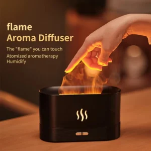 Difusor de Llama Aromática - Humidificador de Aire de 180ml con Iluminación LED y Función de Aromaterapia - Máquina de Niebla Ultrasónica para el Hogar - Imagen 1