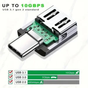 Adaptador LED USB 3.0 a Tipo C OTG - Conector Hembra USB-C y Micro USB para Samsung, Xiaomi y POCO - Imagen 4