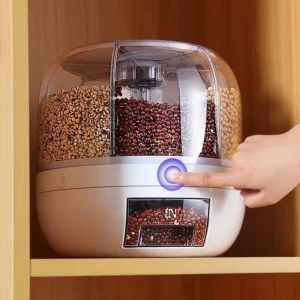 Dispensador de Cereales Giratorio 360 Grados - Caja de Almacenamiento Sellada para Granos y Cereales - Imagen 1