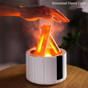 Lámpara Fogata de Aromaterapia - Humidificador de Aire Ultrasónico con Luz LED y Control Remoto - Imagen 1