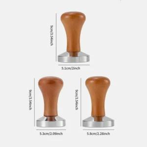 Café Barista Flat Tamper - Prensa de Café con Base de Aluminio y Mango Ergonómico (51/53/58mm) - Imagen 3