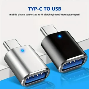 Adaptador LED USB 3.0 a Tipo C OTG - Conector Hembra USB-C y Micro USB para Samsung, Xiaomi y POCO - Imagen 1