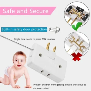 Adaptador Enchufe 3 en 1 Giratorio 180° — Compacto, Plegable y Universal (EU / US Plug) - Imagen 3